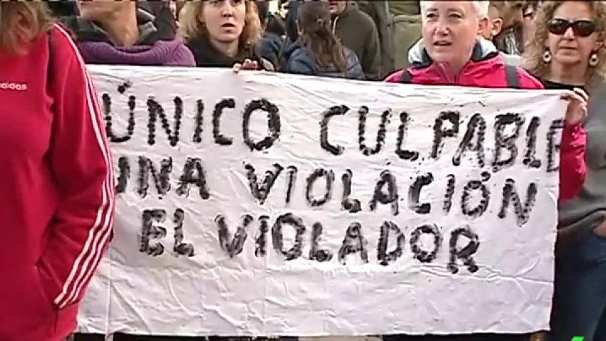 Imagen de archivo de una manifestación en apoyo a la denunciante de 'La Manada'