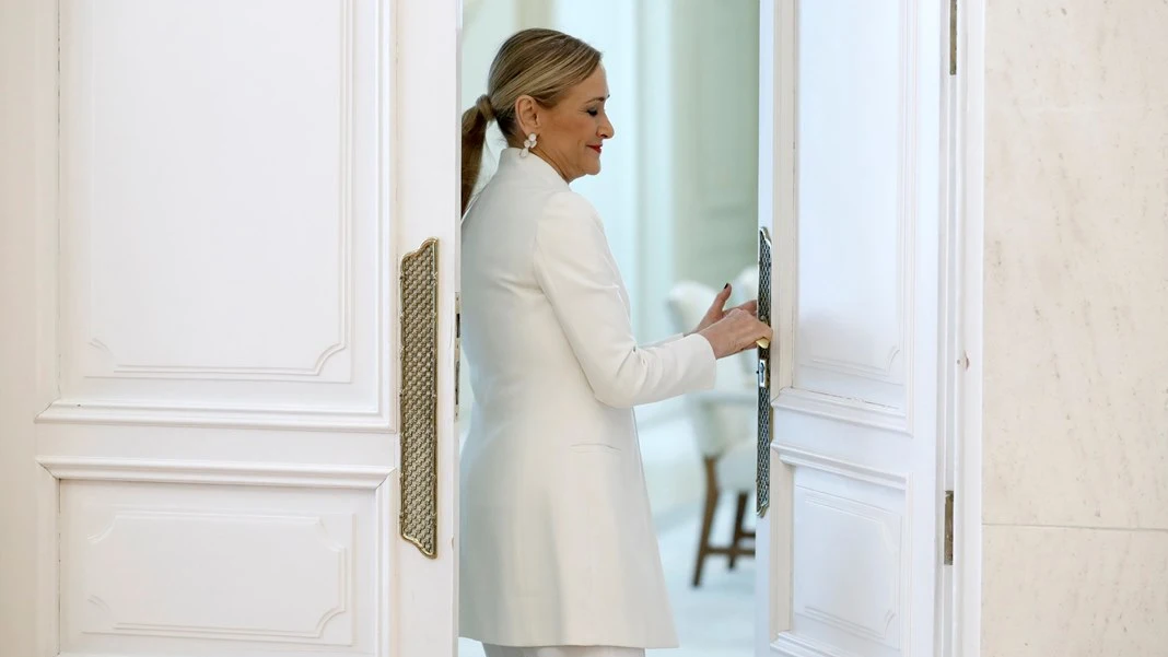 Cristina Cifuentes en los instantes previos a comunicar su dimisión