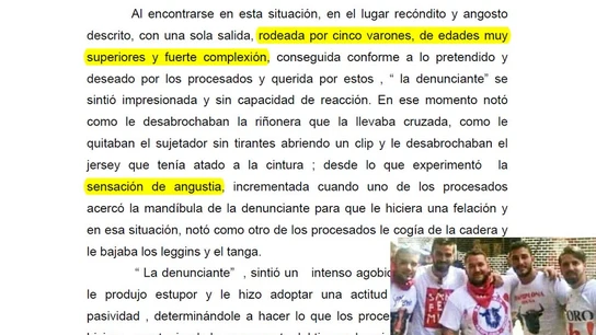 Imagen de la sentencia de 'La Manada' Imagen de la sentencia de 'La Manada'