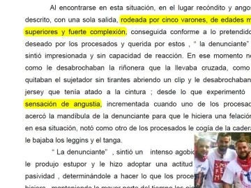 Imagen de la sentencia de 'La Manada' Imagen de la sentencia de 'La Manada'