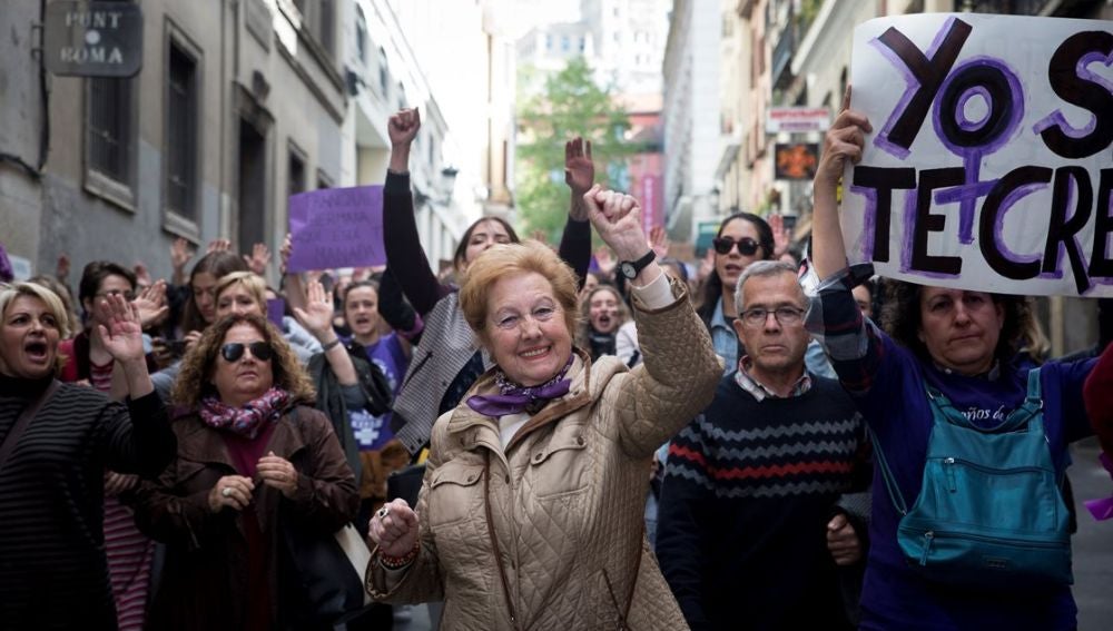 Imagen de archivo de una movilización feminista en Madrid tras la sentencia de La Manada
