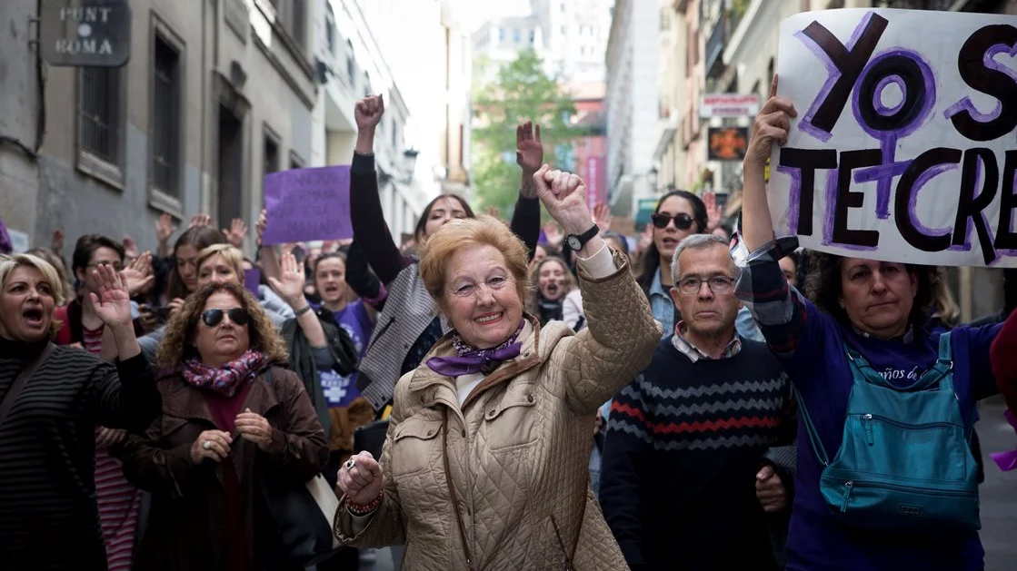 Imagen de archivo de una movilización feminista en Madrid tras la sentencia de La Manada