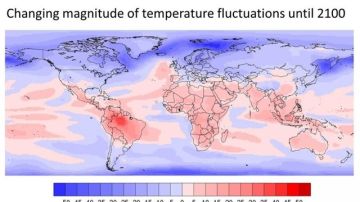 Gráfico de cómo afecta el calentamiento global