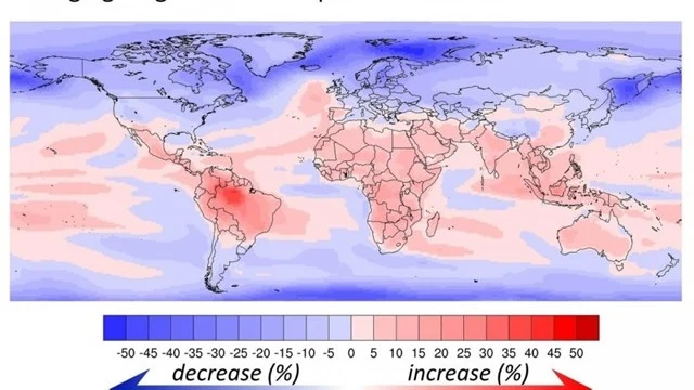 Gráfico de cómo afecta el calentamiento global