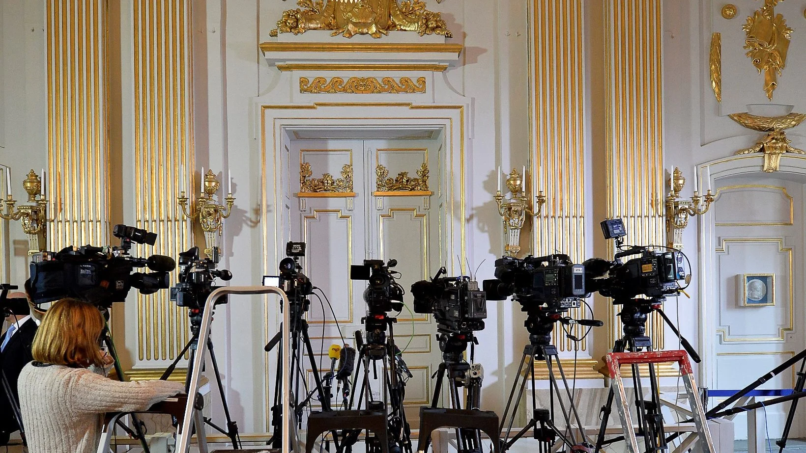  Imagen de archivo de los medios preparados para conocer un Premio Nobel de Literatura