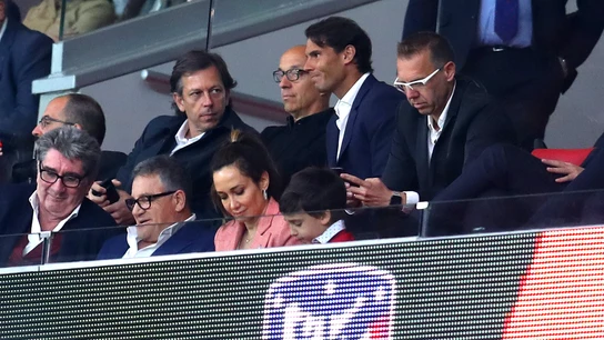 Nadal en el palco del Atlético de Madrid Nadal en el palco del Atlético de Madrid