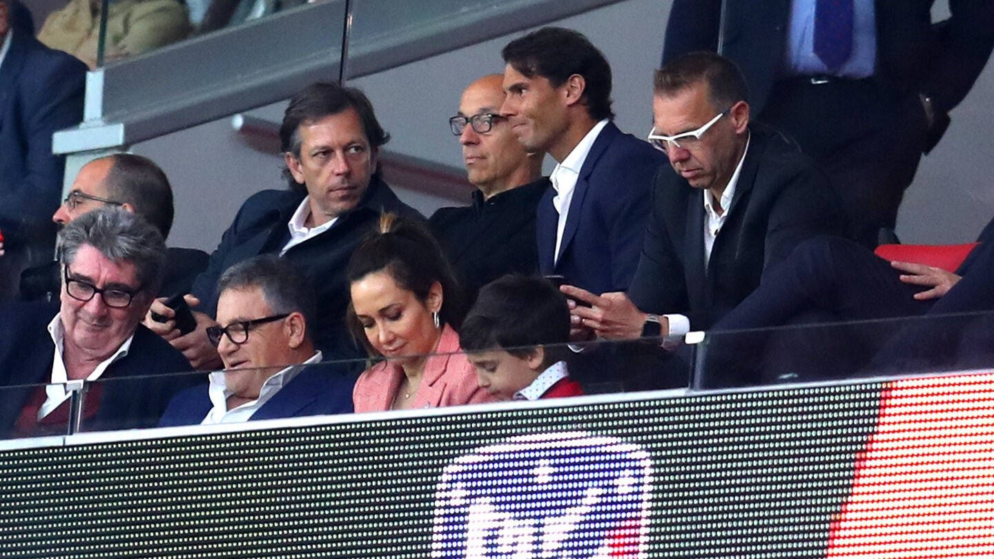 Nadal en el palco del Atl&eacute;tico de Madrid
