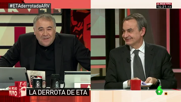 Zapatero desvela que en año 2000 confesó a Ferreras que su objetivo como presidente era poner fin a ETA