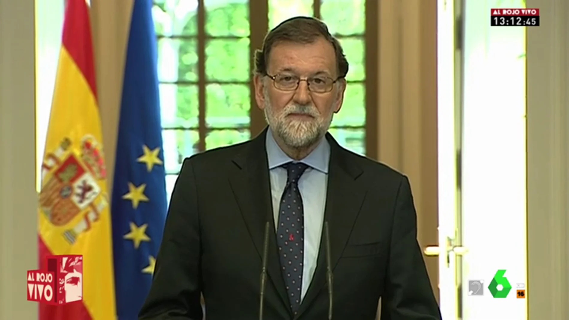 Mariano Rajoy ante los medios de comunicación