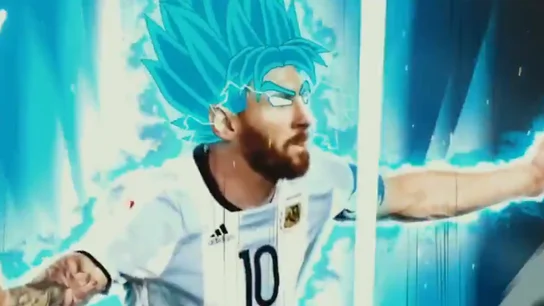 Messi, en modo Super Saiyan Blue Messi, en modo Super Saiyan Blue
