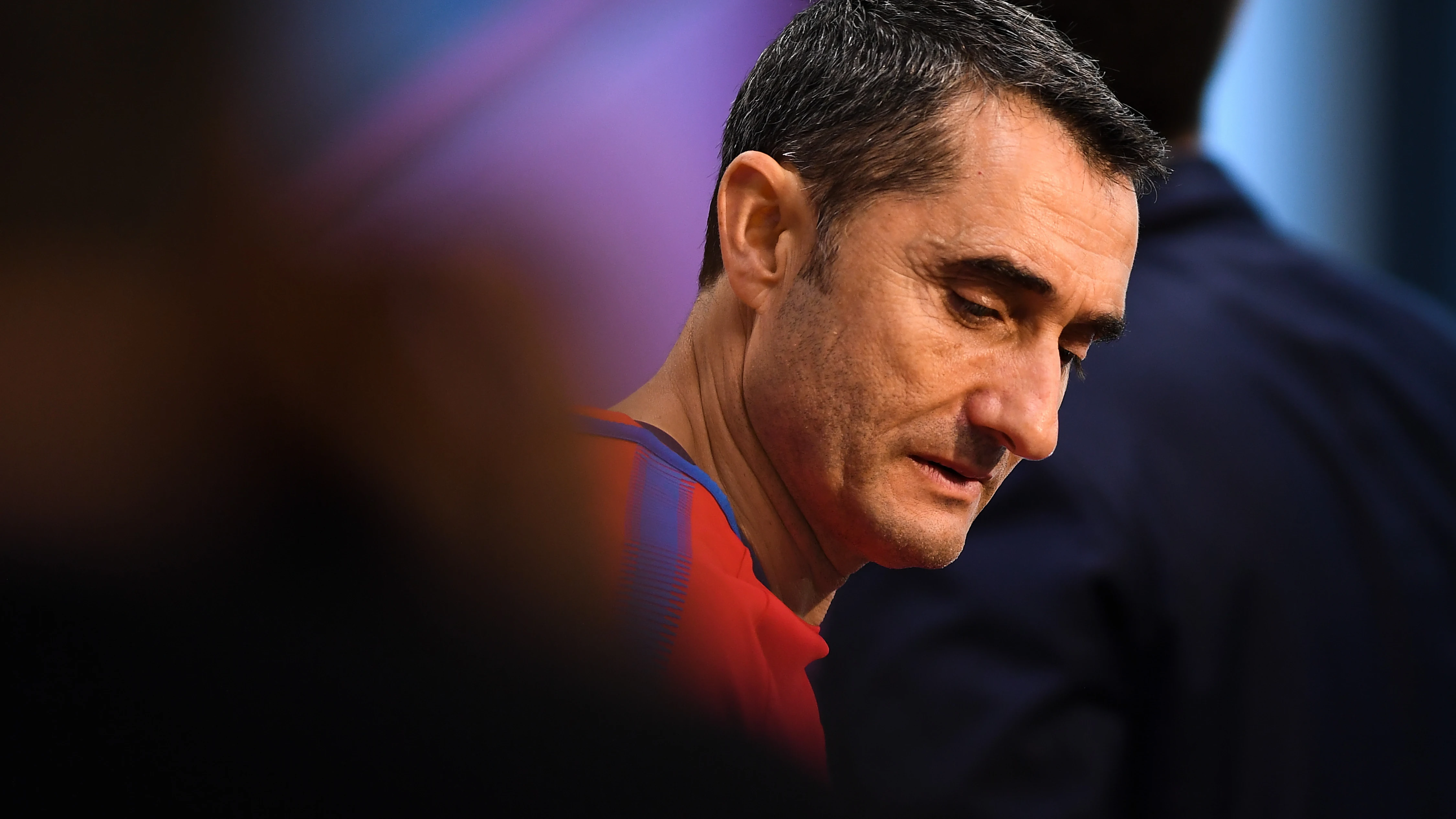 Valverde, antes de la rueda de prensa