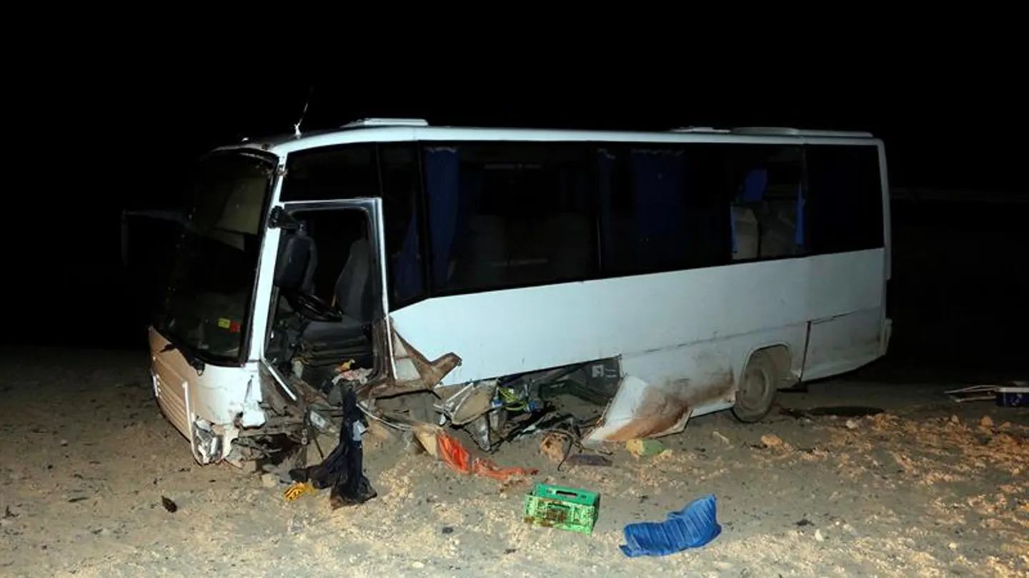 Estado en el que quedó el autobús tras el accidente Estado en el que quedó el autobús tras el accidente