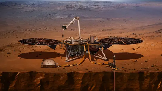 Reconstrucción de Insight en la superficie de Marte Reconstrucción de Insight en la superficie de Marte