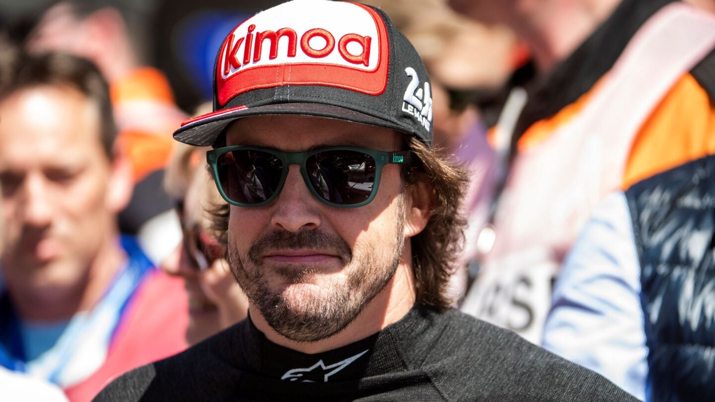 Fernando Alonso, sonriente en Spa