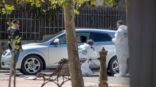 En la imagen el vehículo en el que viajaba la víctima en el momento del suceso En la imagen el vehículo en el que viajaba la víctima en el momento del suceso