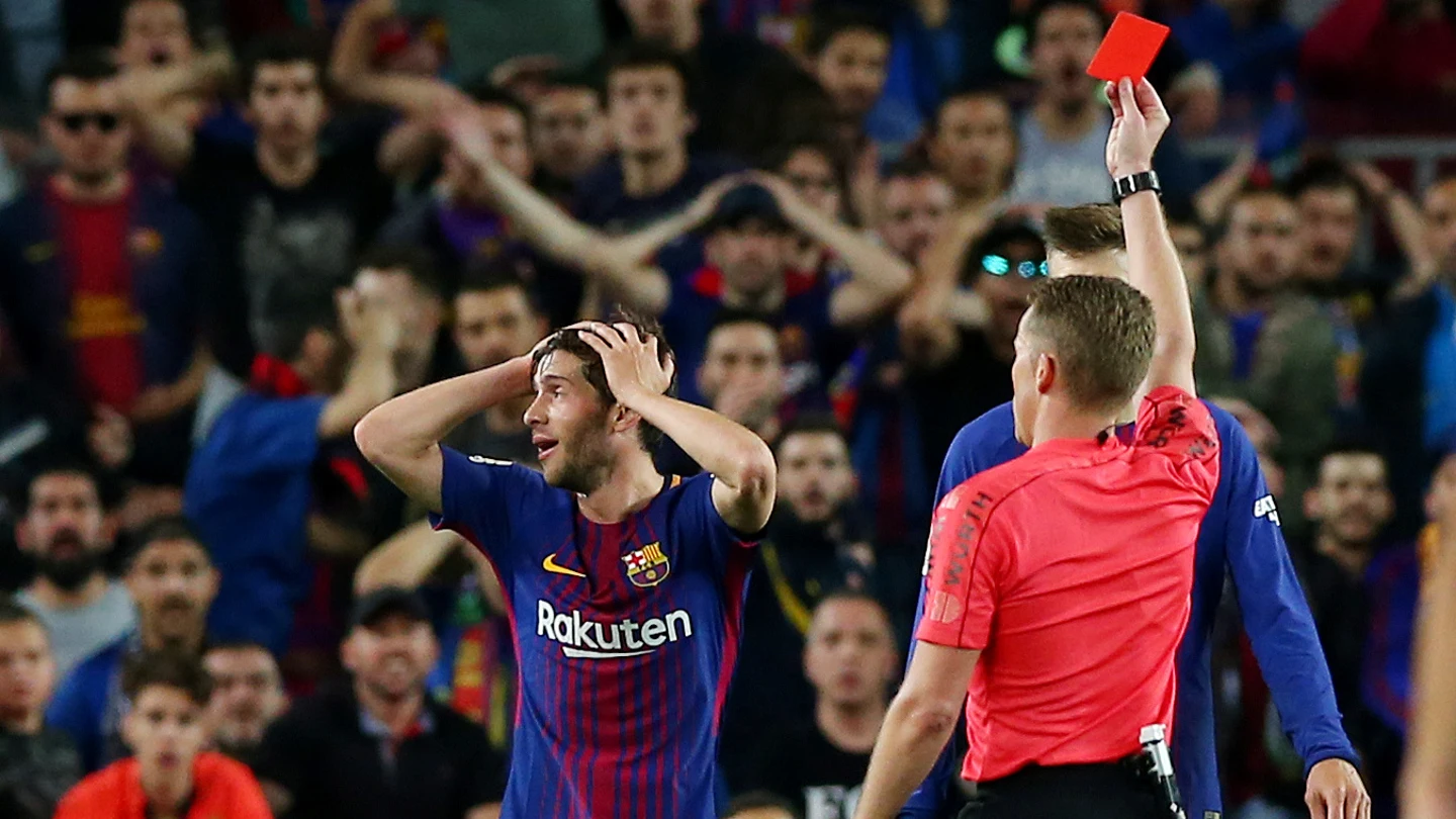 Sergi Roberto expulsado Sergi Roberto expulsado