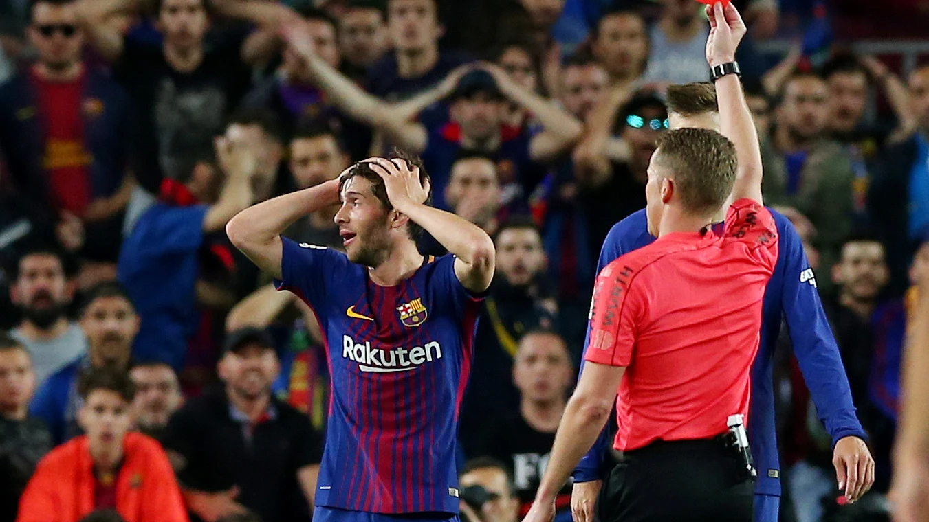 Sergi Roberto expulsado