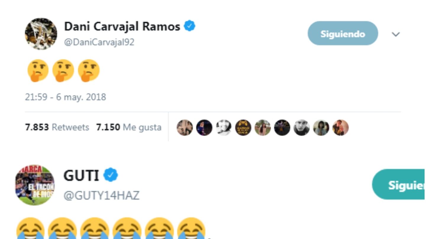 Carvajal y Guti reaccionan al gol de Messi en el Cl&aacute;sico