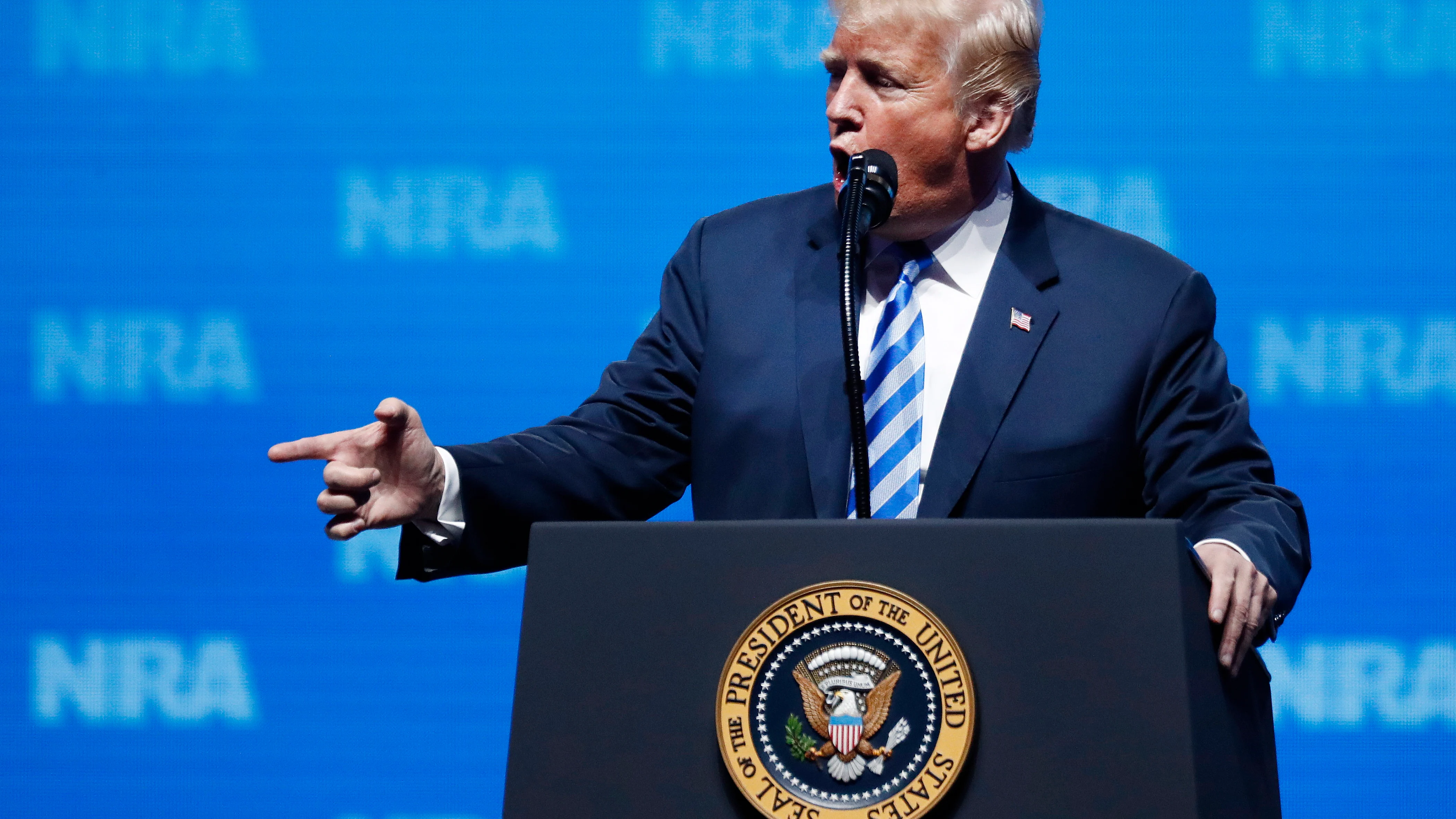 Donald Trump en una convención de armas de Dallas, Estados Unidos