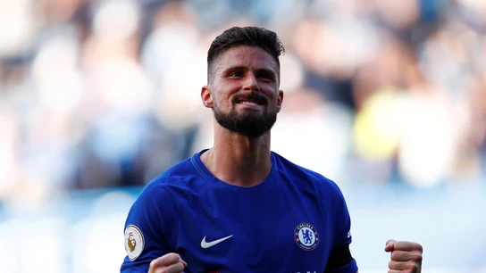 Giroud celebrando un gol Giroud celebrando un gol