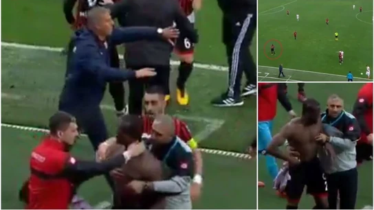 Florentin Pogba, a punto de llegar a las manos con sus compañeros Florentin Pogba, a punto de llegar a las manos con sus compañeros