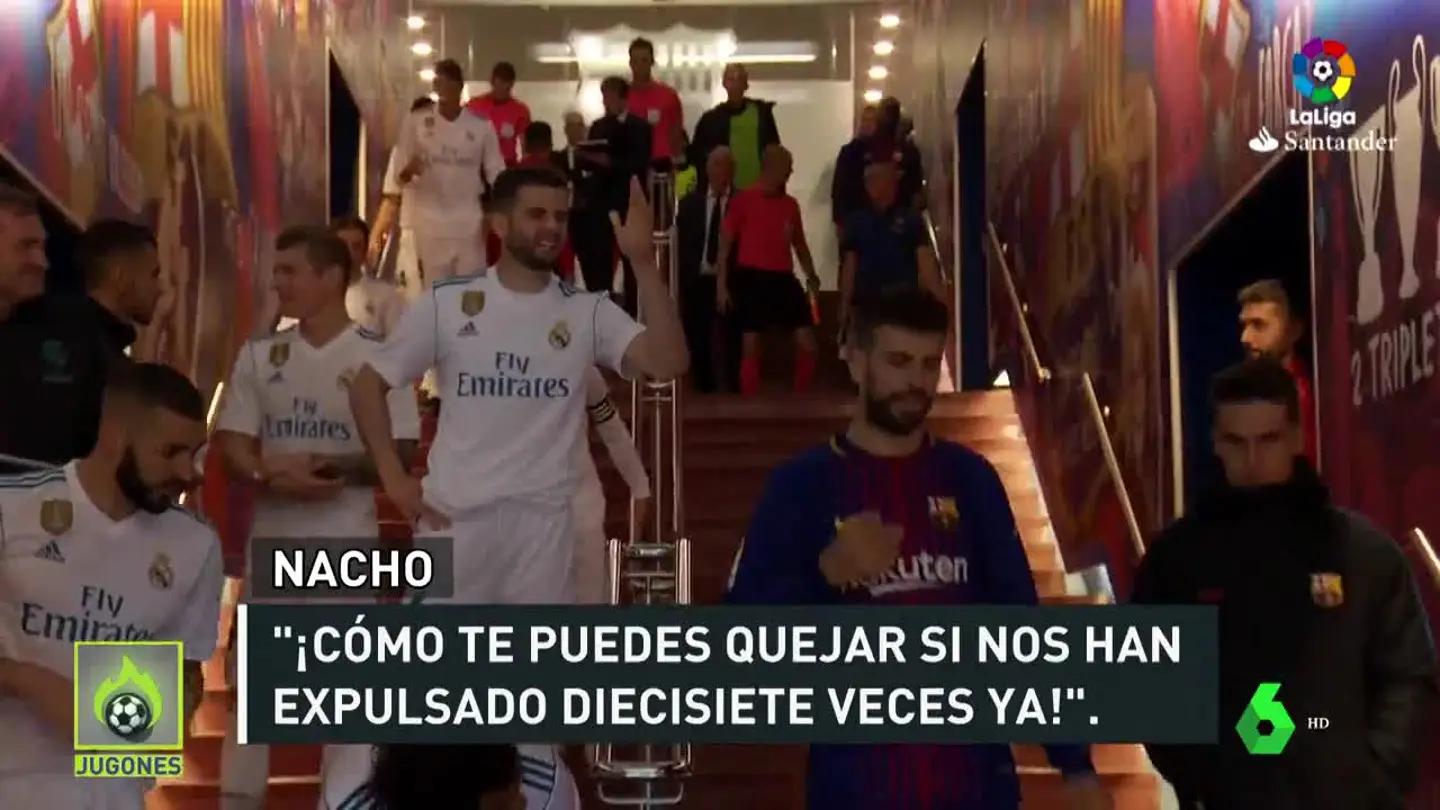 Nacho y Piqué, bronca en el túnel de vestuarios Nacho y Piqué, bronca en el túnel de vestuarios