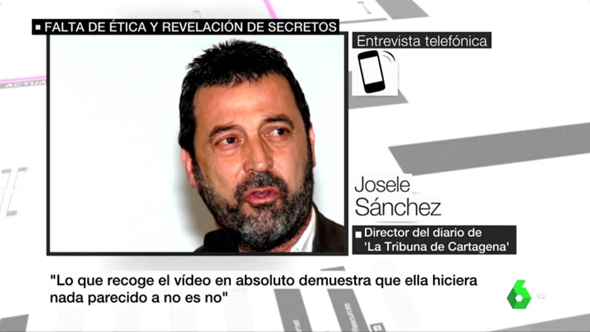  El director de 'La Tribuna de Cartagena' no descarta publicar el vídeo íntegro de 'La Manada' con la víctima de San Fermín