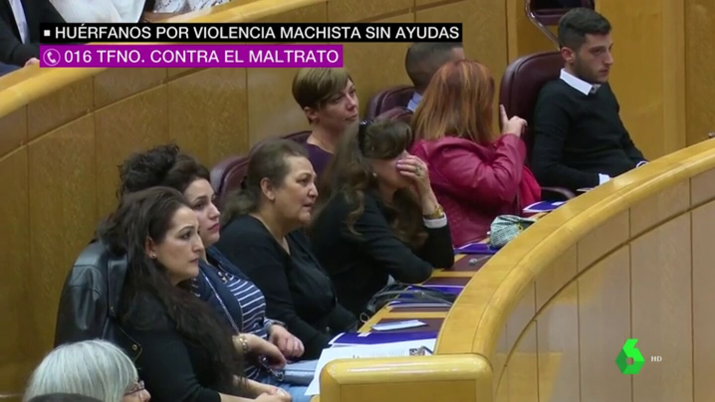 Hu&eacute;rfanos por la violencia machista en el Senado