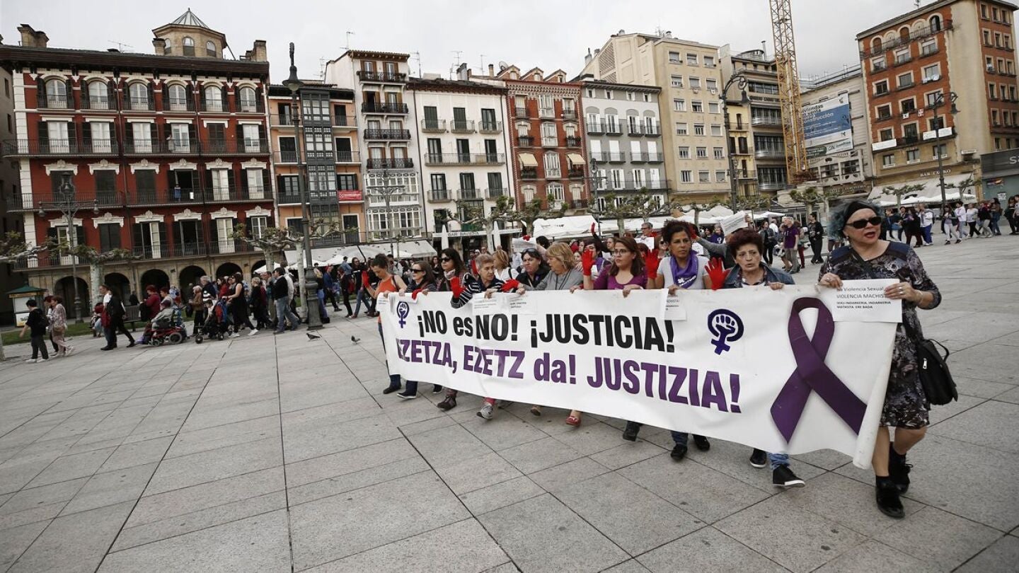 Concentraci&oacute;n en Pamplona contra la sentencia de La Manada