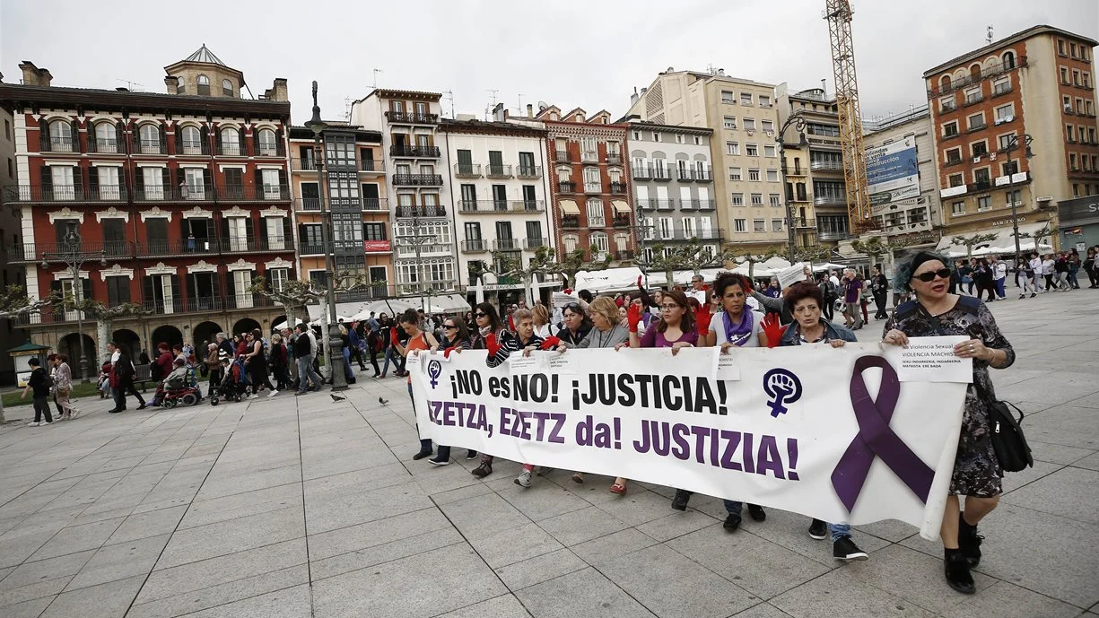 Concentración en Pamplona contra la sentencia de La Manada