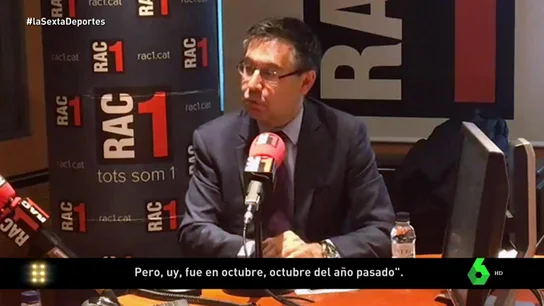 Bartomeu reconoce contactos con el entorno de Griezmann: "En octubre nos vimos con su representante" Bartomeu reconoce contactos con el entorno de Griezmann: "En octubre nos vimos con su representante"