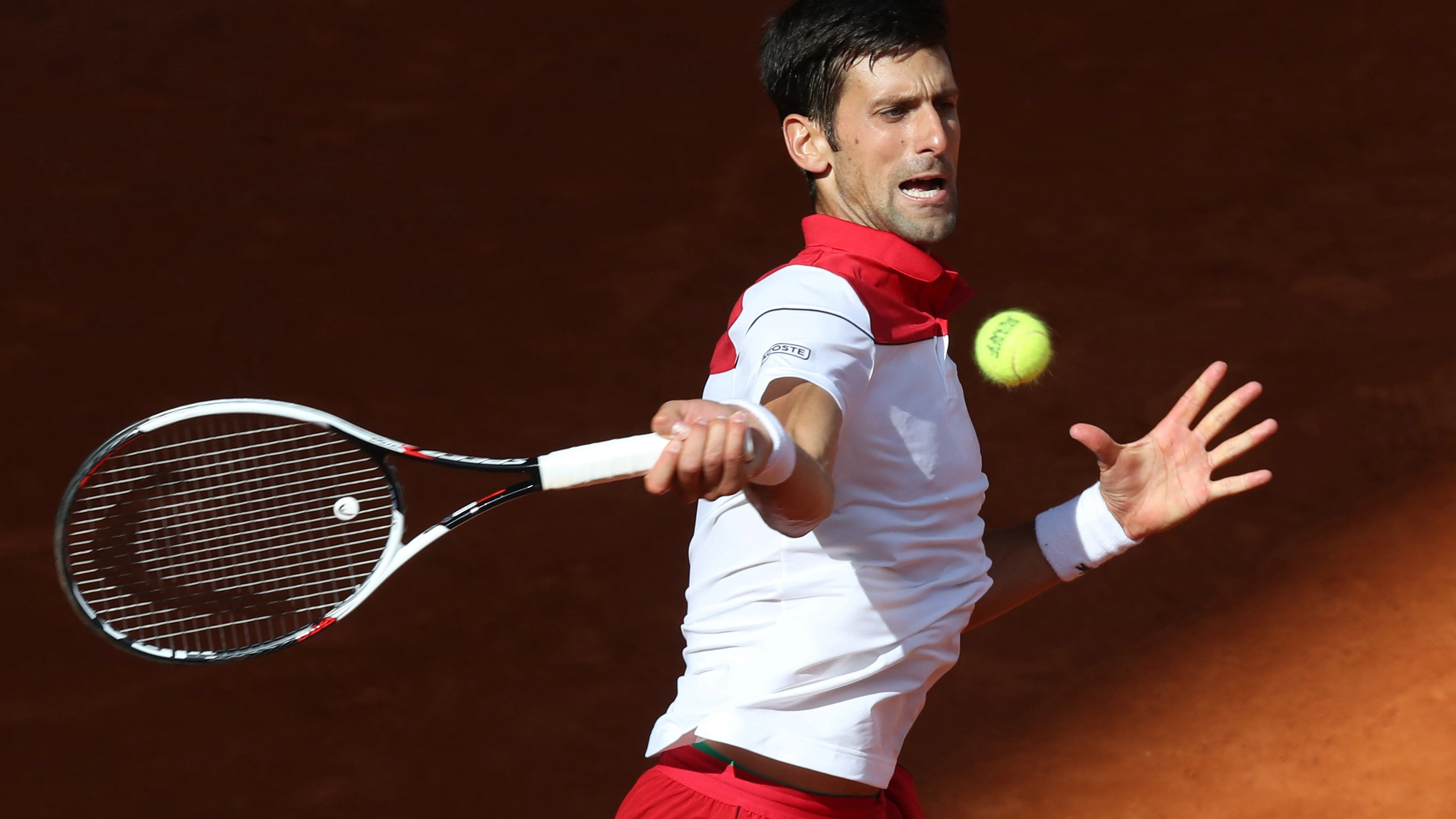 Novak Djokovic, en acción en la pista Manolo Santana