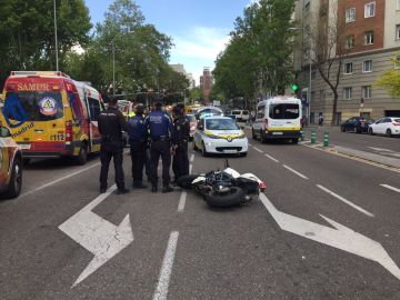 Accidente en el cruce entre la calle María de Molina con las calles López de Hoyo y Serrano Accidente en el cruce entre la calle María de Molina con las calles López de Hoyo y Serrano