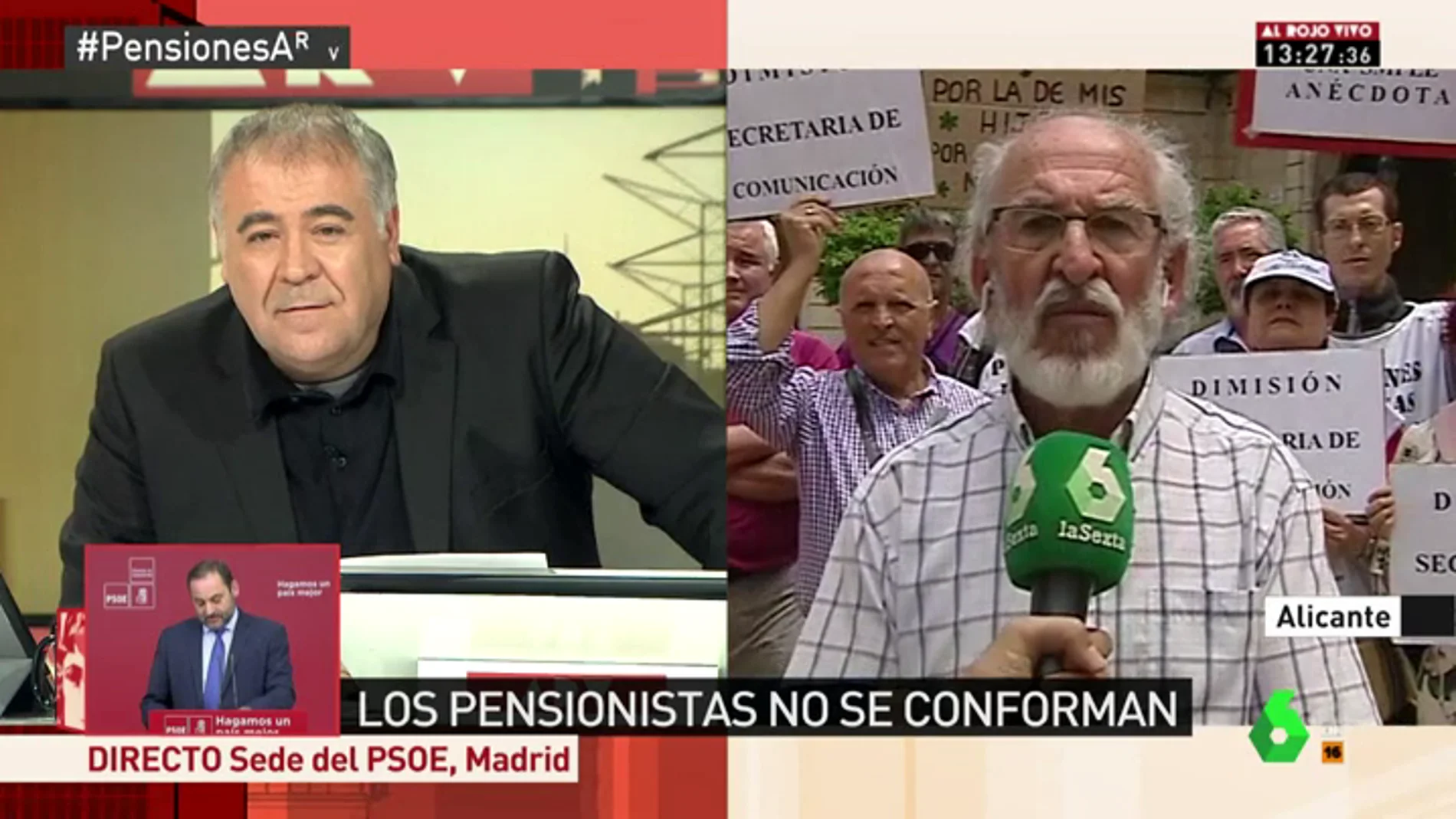 José Barrajón, de la plataforma defensa pensiones públicas l'Alacantí
