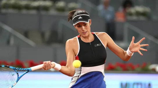 Garbiñe Muguruza, en acción ante Vekic Garbiñe Muguruza, en acción ante Vekic