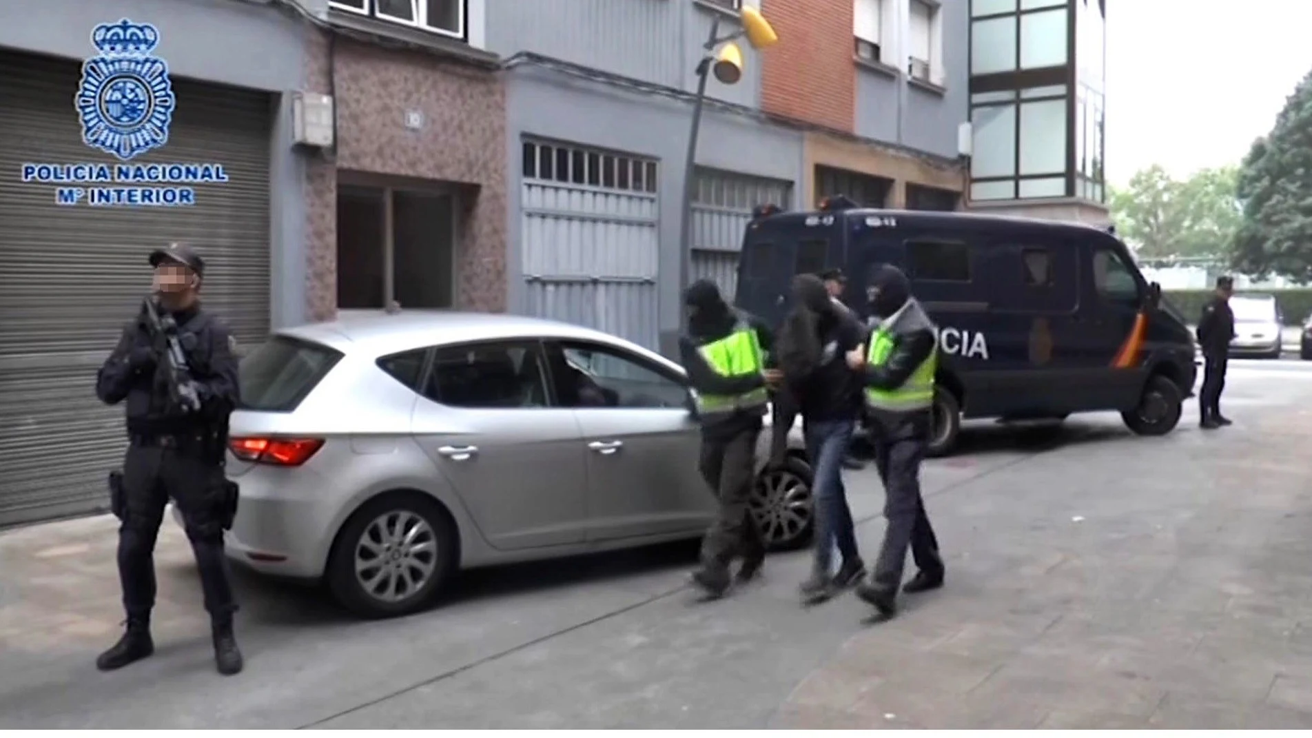 Momento de la detención de un yihadista