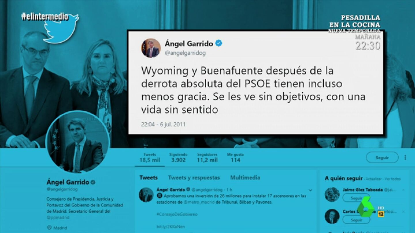 Twitter de &Aacute;ngel Garrido
