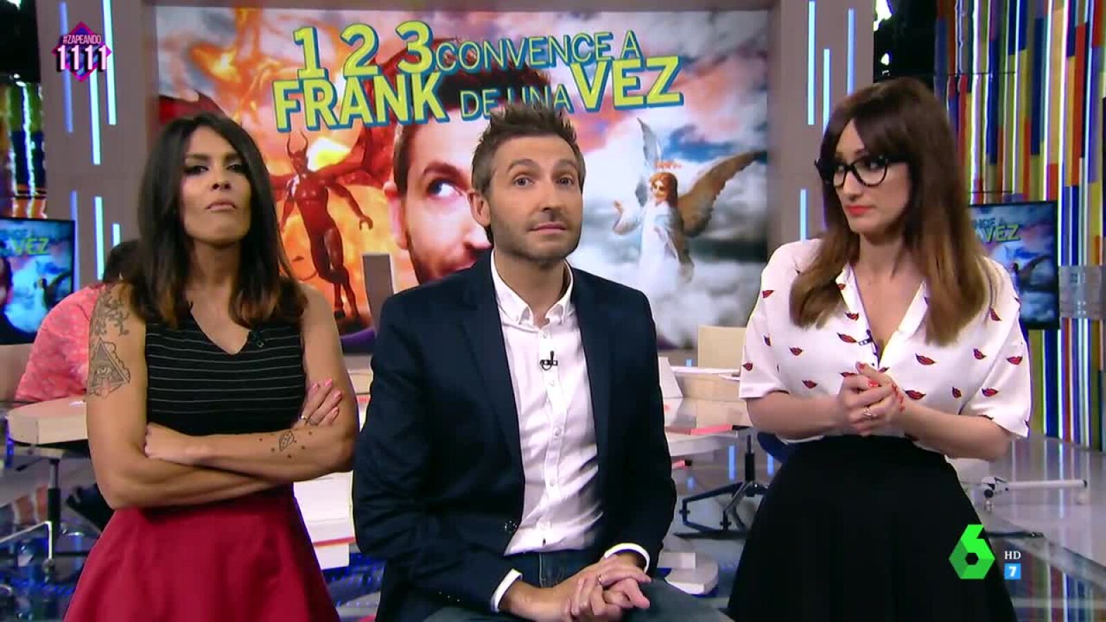 Frank Blanco, Ana Morgade y Lorena Castell, en Zapeando