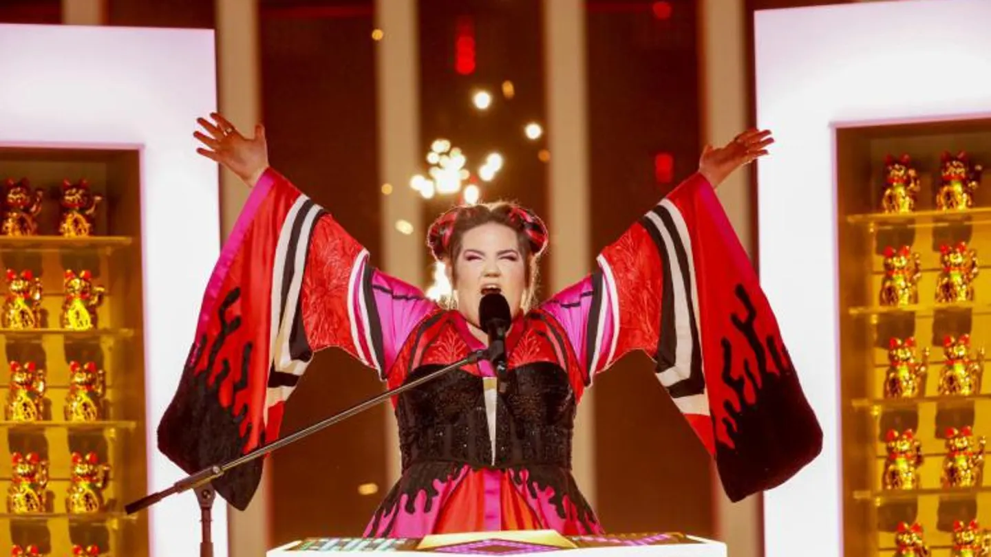 Netta, durante el ensayo de Eurovisión 2018 Netta, durante el ensayo de Eurovisión 2018