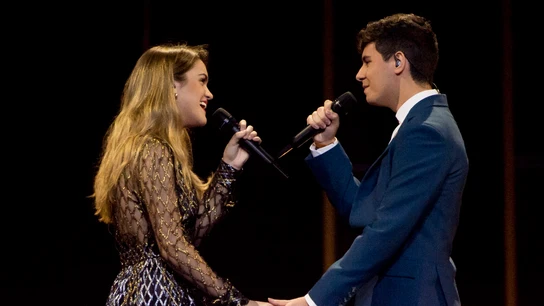 Amaia y Alfred en un ensayo de Eurovisión 2018 Amaia y Alfred en un ensayo de Eurovisión 2018