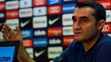 Ernesto Valverde, en rueda de prensa