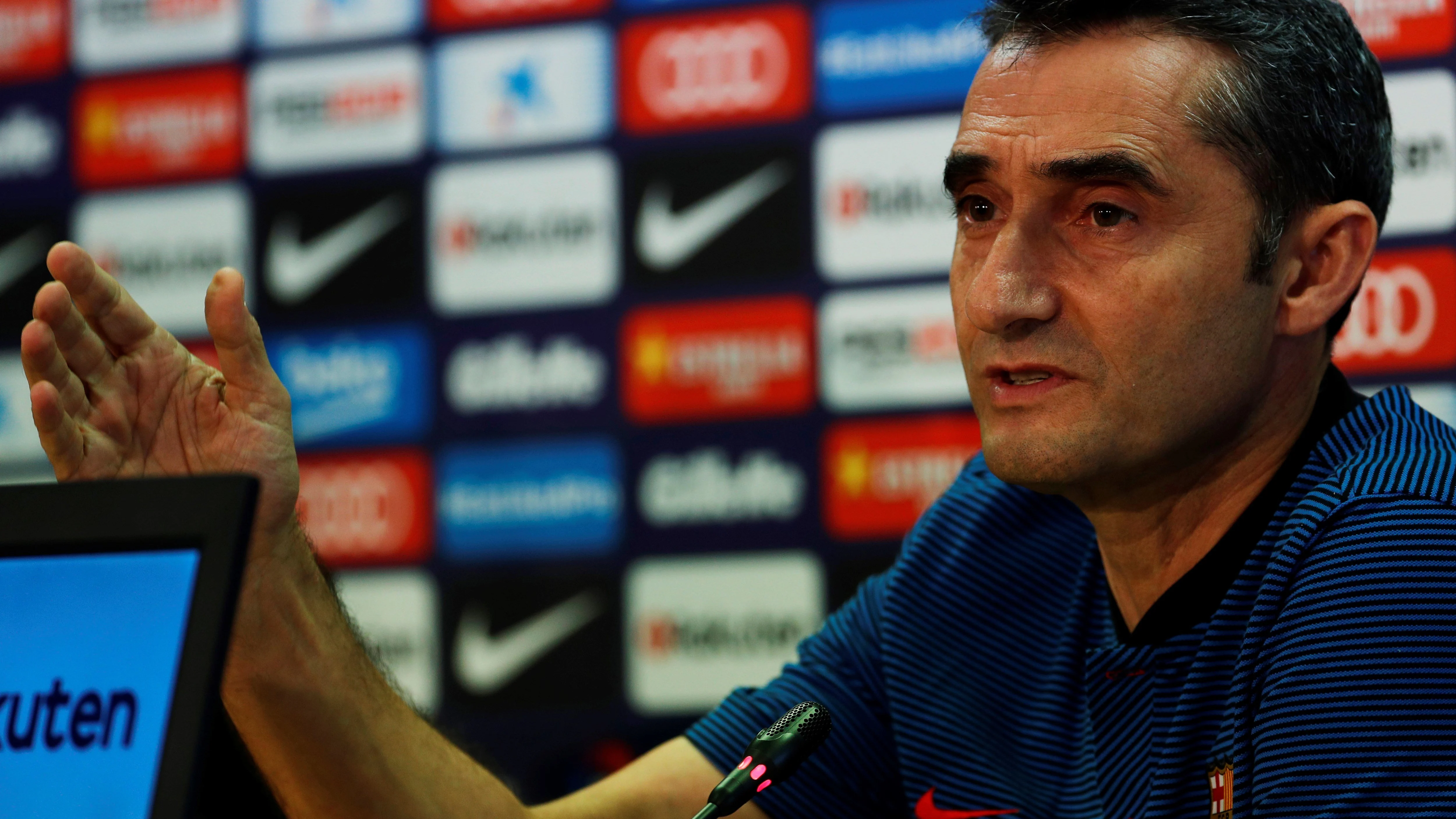 Ernesto Valverde, en rueda de prensa