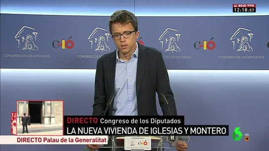 Íñigo Errejón en rueda de prensa Íñigo Errejón en rueda de prensa