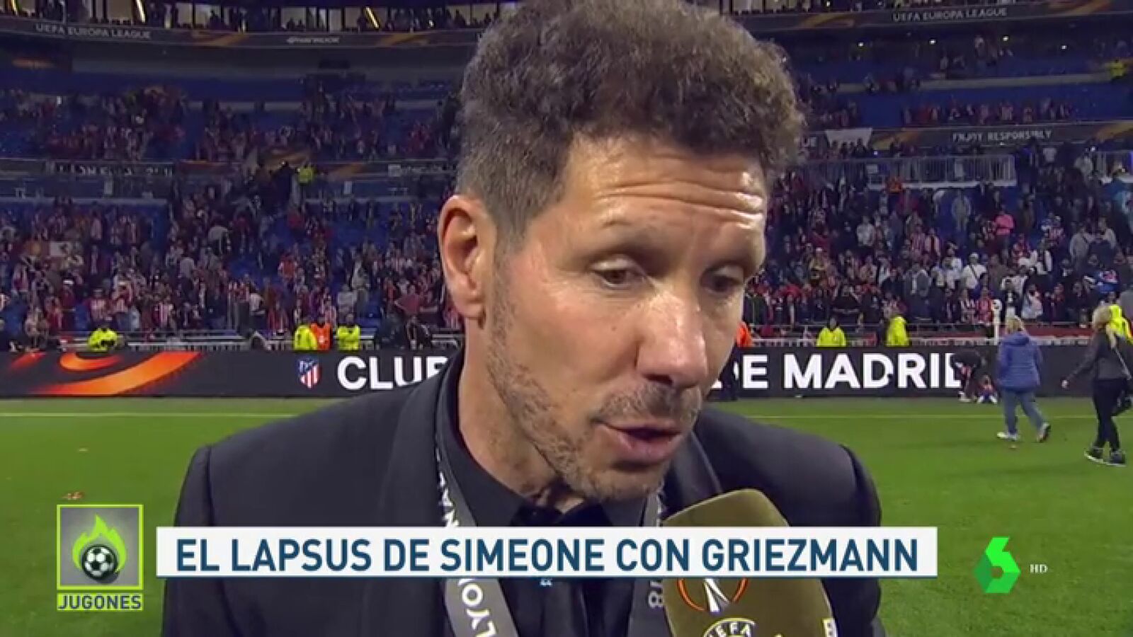 Simeone y su lapsus con Griezmann: "Ojal&aacute; est&eacute; con nosotros el pr&oacute;ximo a&ntilde;o, es una pregunta para &eacute;l"