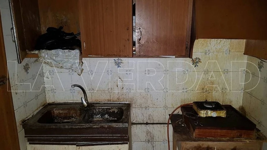 La condiciones insalubres que presentaba el interior de la casa