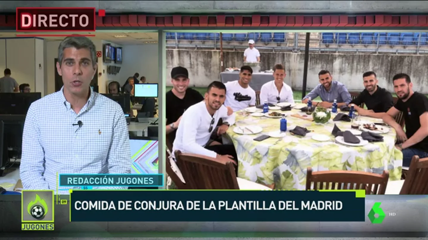 La plantilla del Real Madrid hace la tradicional comida de conjura antes de la final de la Champions La plantilla del Real Madrid hace la tradicional comida de conjura antes de la final de la Champions