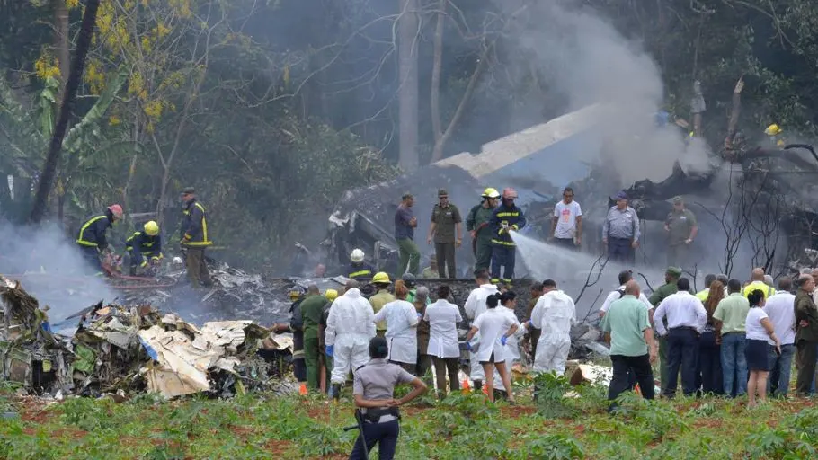 Accidente en el aeropuerto de La Habana