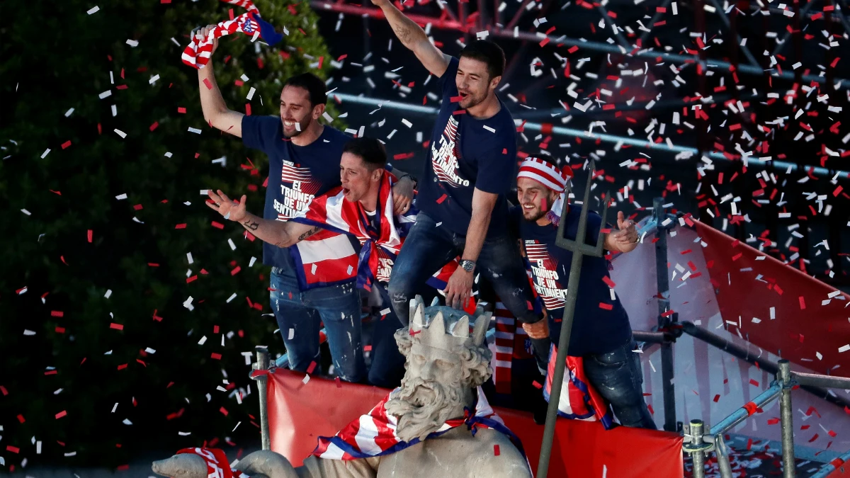 Torres, Godín, Koke y Gabi, en Neptuno