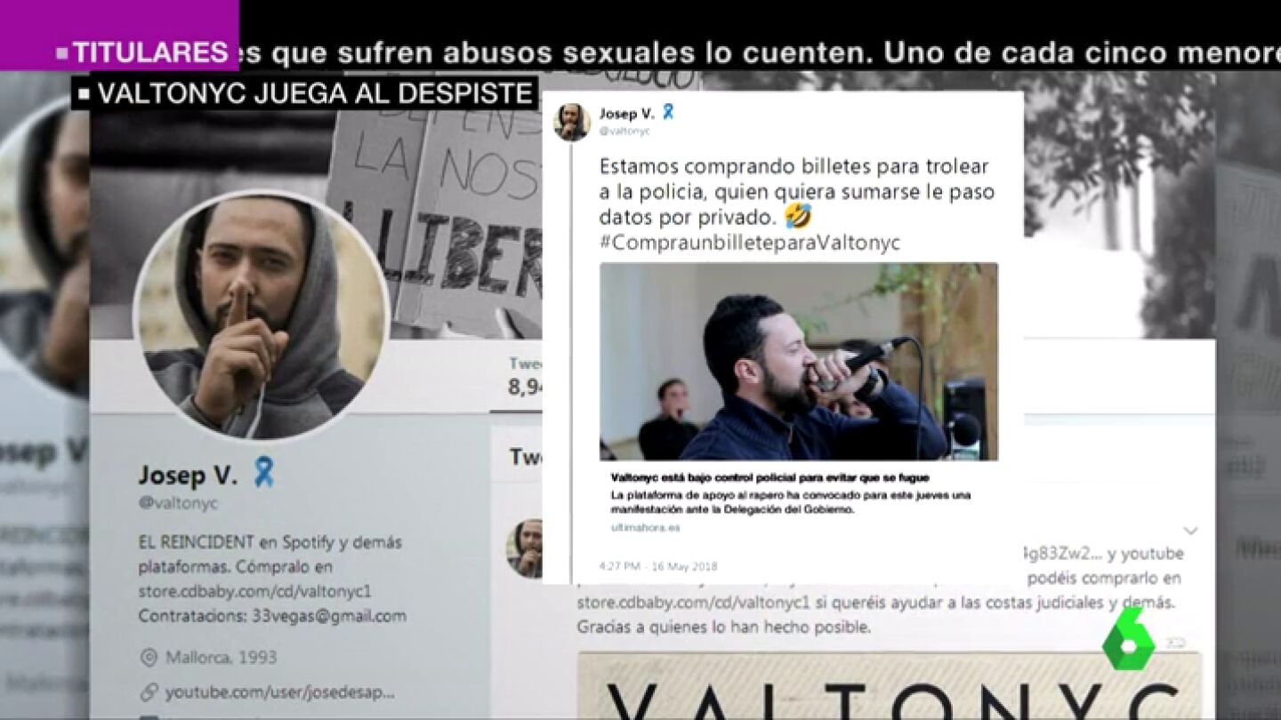 Valtonyc juega al despiste