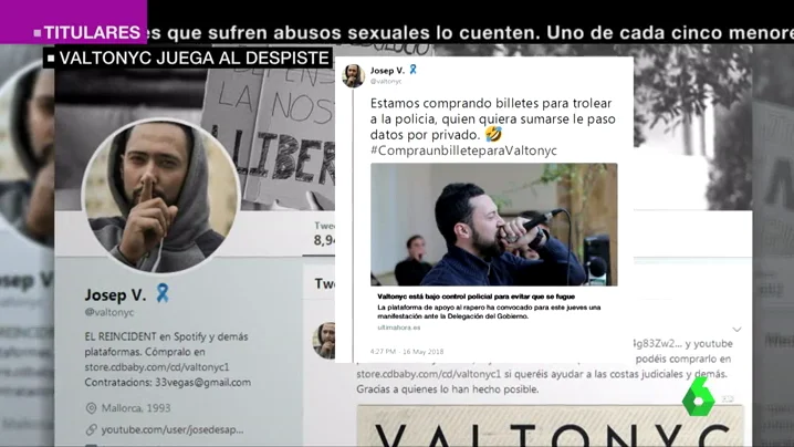 Valtonyc juega al despiste